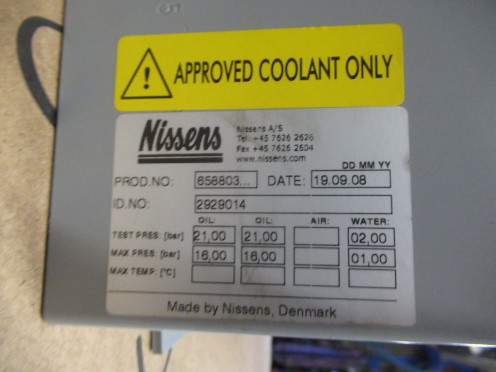 Nissens 658803 - - Radiator for Construction machinery: picture 5 Nissens 658803 - - Radiator for Construction machinery: picture 5