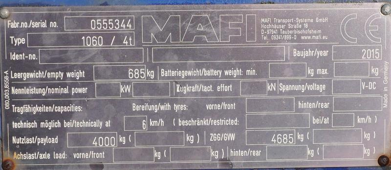Mafi 1060 / 4t - Dropside/ Flatbed trailer: picture 4 Mafi 1060 / 4t - Dropside/ Flatbed trailer: picture 4