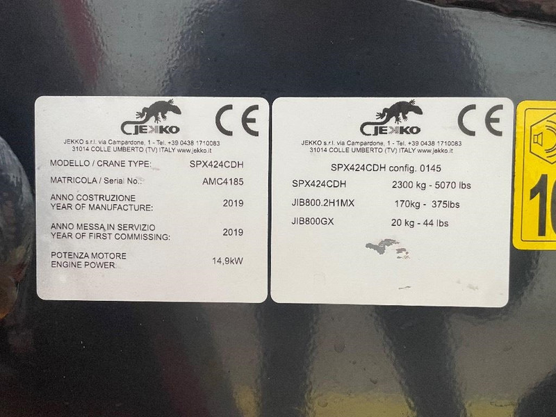 Jekko SPX 424 CDH - Mini crane: picture 3 Jekko SPX 424 CDH - Mini crane: picture 3