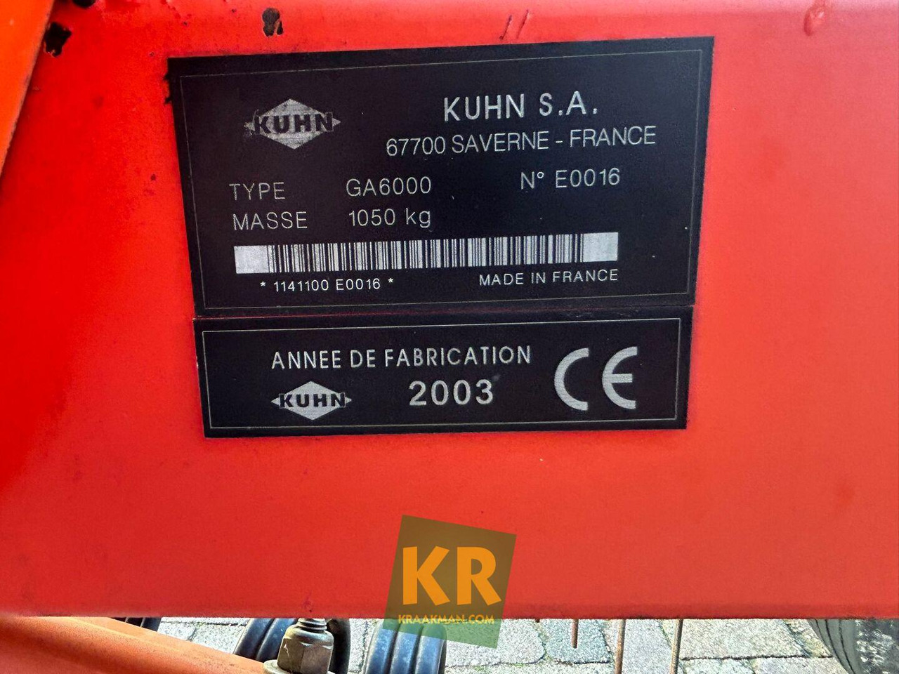 GA 6000 Kuhn - Tedder/ Rake: picture 2 GA 6000 Kuhn - Tedder/ Rake: picture 2