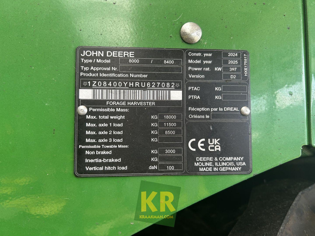 John Deere 8400 - Forage harvester: picture 3 John Deere 8400 - Forage harvester: picture 3