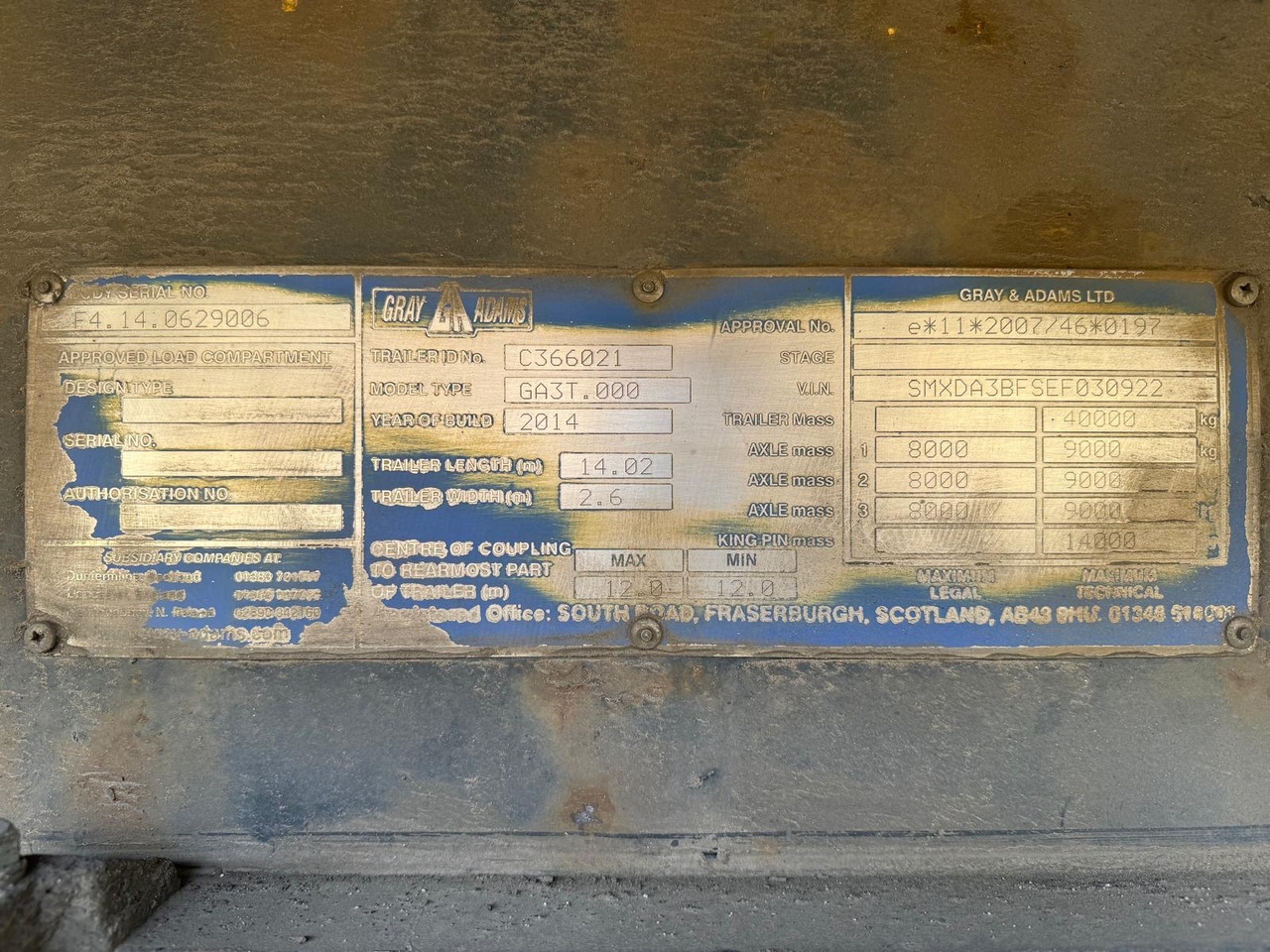 2014 Gray and Adams 13.6m Fridge Trailer - Refrigerator semi-trailer: picture 2 2014 Gray and Adams 13.6m Fridge Trailer - Refrigerator semi-trailer: picture 2