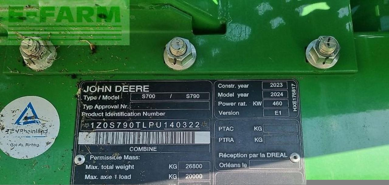 Combine harvester John Deere s790 my23 prod 30: picture 20