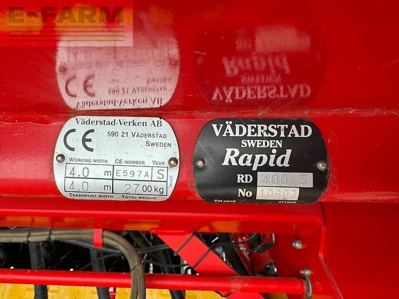 Seed drill Väderstad rapid 400c: picture 7