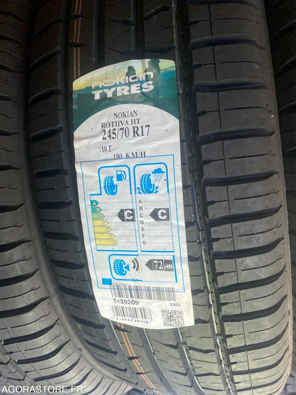 LOT DE 20 PNEUS NOKIAN ROTIIVA HT 245/70R17 110T DOT 2019 (T429309) - Tire: picture 1 LOT DE 20 PNEUS NOKIAN ROTIIVA HT 245/70R17 110T DOT 2019 (T429309) - Tire: picture 1