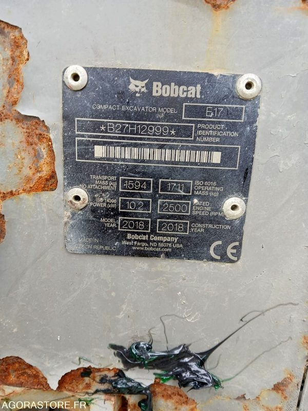 Mini pelle Bobcat E17 avec 2 godets - Excavator: picture 2 Mini pelle Bobcat E17 avec 2 godets - Excavator: picture 2