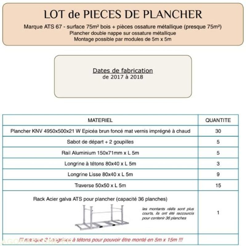 Plancher en Epicea 75 m2 - Construction container: picture 2 Plancher en Epicea 75 m2 - Construction container: picture 2
