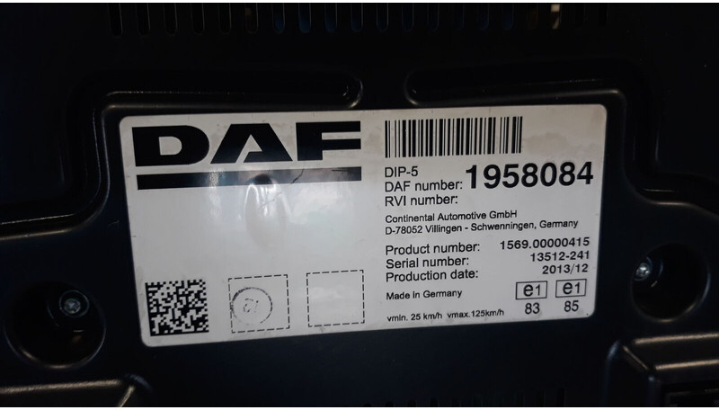 DAF instrument cluster - Dashboard for Truck: picture 4 DAF instrument cluster - Dashboard for Truck: picture 4