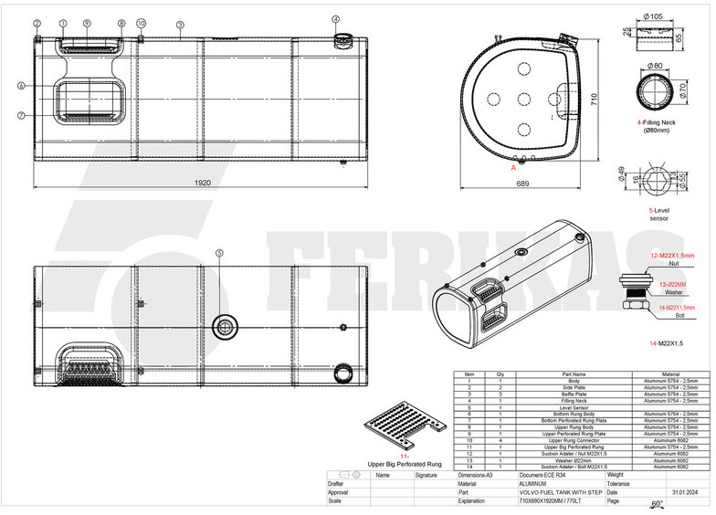 New Fuel tank for Truck Renault Volvo: picture 9 New Fuel tank for Truck Renault Volvo: picture 9