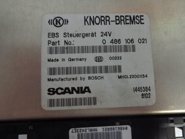 Scania EBS control units 1863489, 1888379, 1863280, 1860636, 1766306, 1 - ECU for Truck: picture 4 Scania EBS control units 1863489, 1888379, 1863280, 1860636, 1766306, 1 - ECU for Truck: picture 4