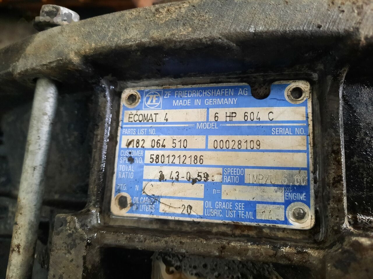 IVECO ZF 6HP604C Cursor 8. 6HP594C IVECO Cursor 8 - Gearbox for Bus: picture 5 IVECO ZF 6HP604C Cursor 8. 6HP594C IVECO Cursor 8 - Gearbox for Bus: picture 5