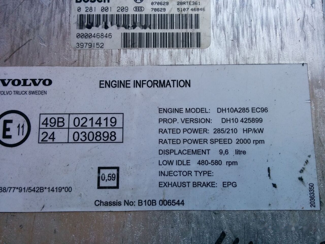 Volvo Bosh 0986282023 . /1209/ VDO Volvo B10 - ECU for Bus: picture 1 Volvo Bosh 0986282023 . /1209/ VDO Volvo B10 - ECU for Bus: picture 1