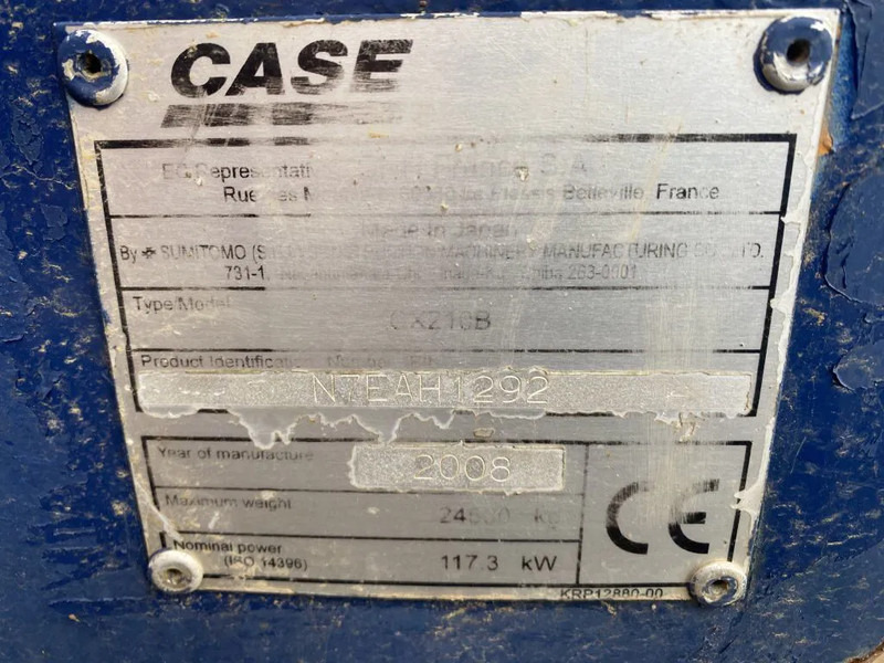 Case CX210B 14589 HOURS leasing Case CX210B 14589 HOURS: picture 15