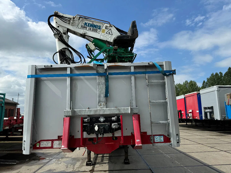 Floor FLO 18 30 S2 + KENNIS CRANE 3X STEERING AXLE - Dropside/ Flatbed semi-trailer: picture 2 Floor FLO 18 30 S2 + KENNIS CRANE 3X STEERING AXLE - Dropside/ Flatbed semi-trailer: picture 2