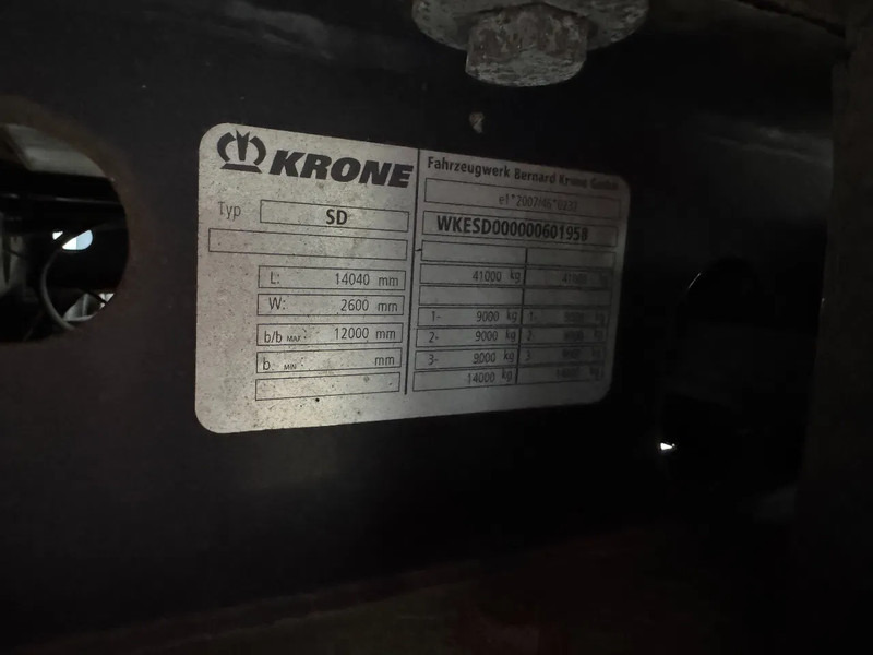Refrigerator semi-trailer Krone SD 3 AXLE DISC BRAKES THERMO KING SLXe + DHOLLANDIA 2000kg: picture 12