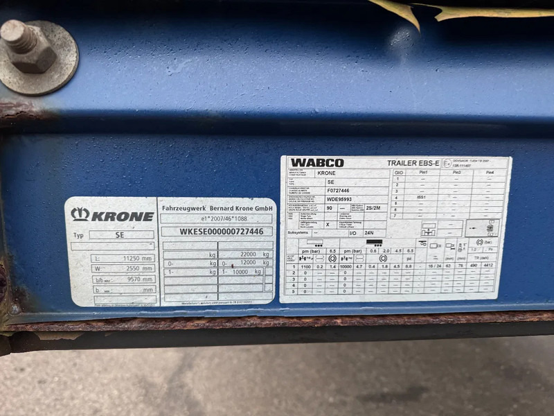 Krone SE 1 AXLE CITY BÄR LOAD LIFT STEERING AXLE - Curtainsider semi-trailer: picture 5 Krone SE 1 AXLE CITY BÄR LOAD LIFT STEERING AXLE - Curtainsider semi-trailer: picture 5