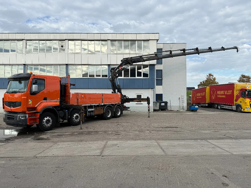 Renault Premium 430 8X4 EEV + HIAB 477 E-7 HIPRO + REMOTE - Dropside/ Flatbed truck, Crane truck: picture 2 Renault Premium 430 8X4 EEV + HIAB 477 E-7 HIPRO + REMOTE - Dropside/ Flatbed truck, Crane truck: picture 2