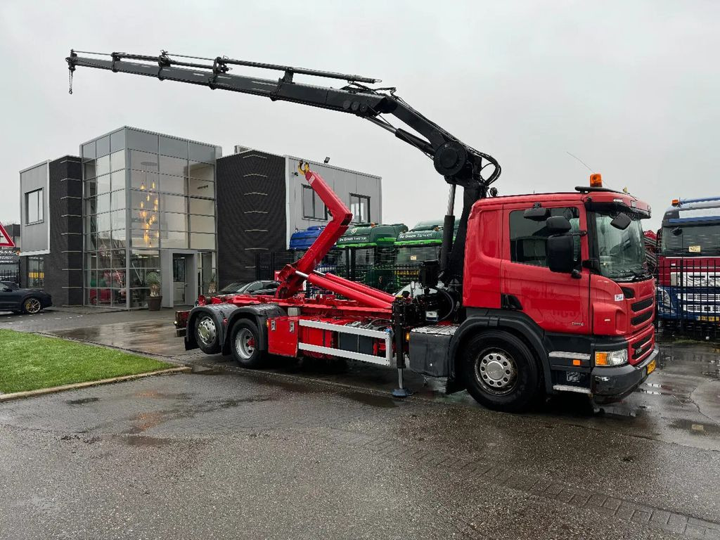 Hook lift truck, Crane truck Scania P320 6X2 HIAB 20T + HIAB 144 E4: picture 1