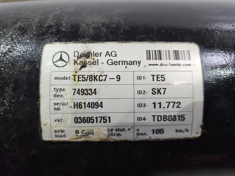 Drive shaft for Truck Mercedes-Benz TE5/8KC7-9: picture 8