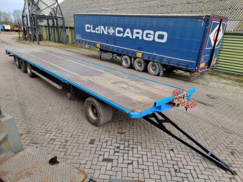 Van Hool 13.60 M LONG - 1 M HIGH - SUPER SINGLE TIRES - DRUM BRAKES - Dropside/ Flatbed trailer: picture 3 Van Hool 13.60 M LONG - 1 M HIGH - SUPER SINGLE TIRES - DRUM BRAKES - Dropside/ Flatbed trailer: picture 3