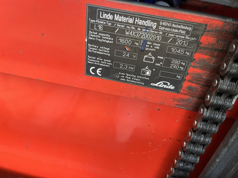 Linde heftruck stapelaar heftruck LINDE L16 duplo330cm 6925uur 2013 - Stacker: picture 4 Linde heftruck stapelaar heftruck LINDE L16 duplo330cm 6925uur 2013 - Stacker: picture 4
