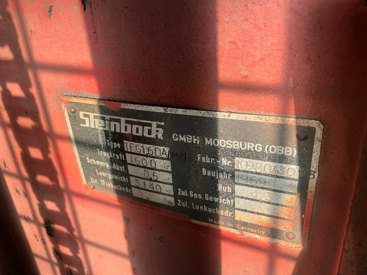 1969 STEINBOCK TFG16DA FORKLIFT - Forklift: picture 2 1969 STEINBOCK TFG16DA FORKLIFT - Forklift: picture 2
