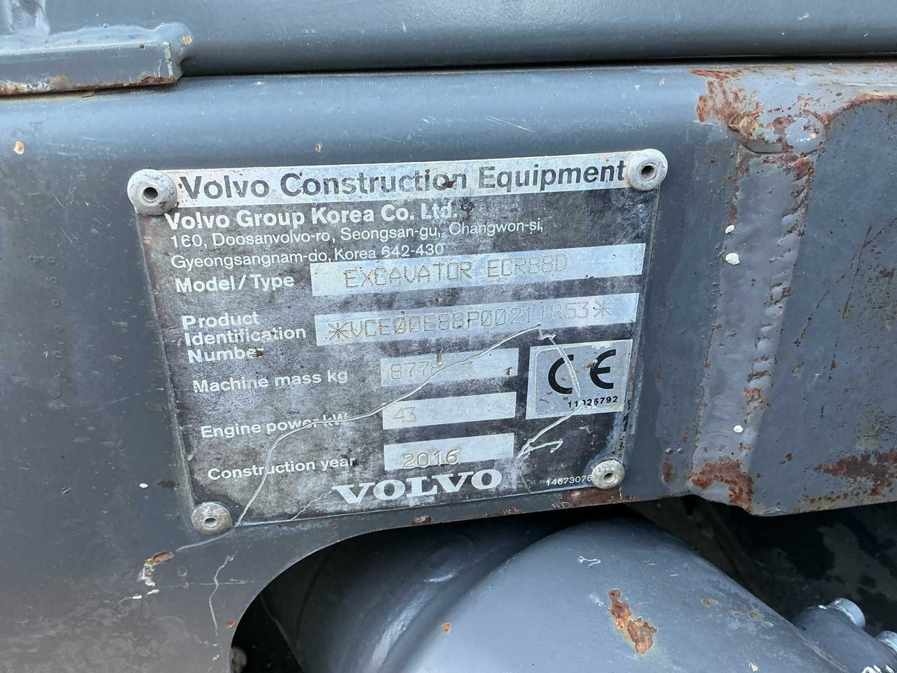 Excavator 2016 VOLVO ECR88D MIDI EXCAVATOR: picture 30