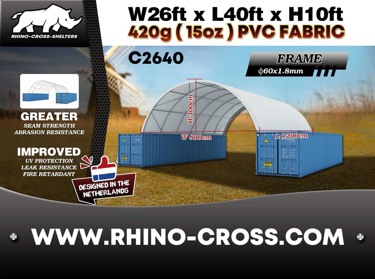 Rhino-Cross-Shelter C2640 - 12x8x3 m - Storage tank: picture 3 Rhino-Cross-Shelter C2640 - 12x8x3 m - Storage tank: picture 3