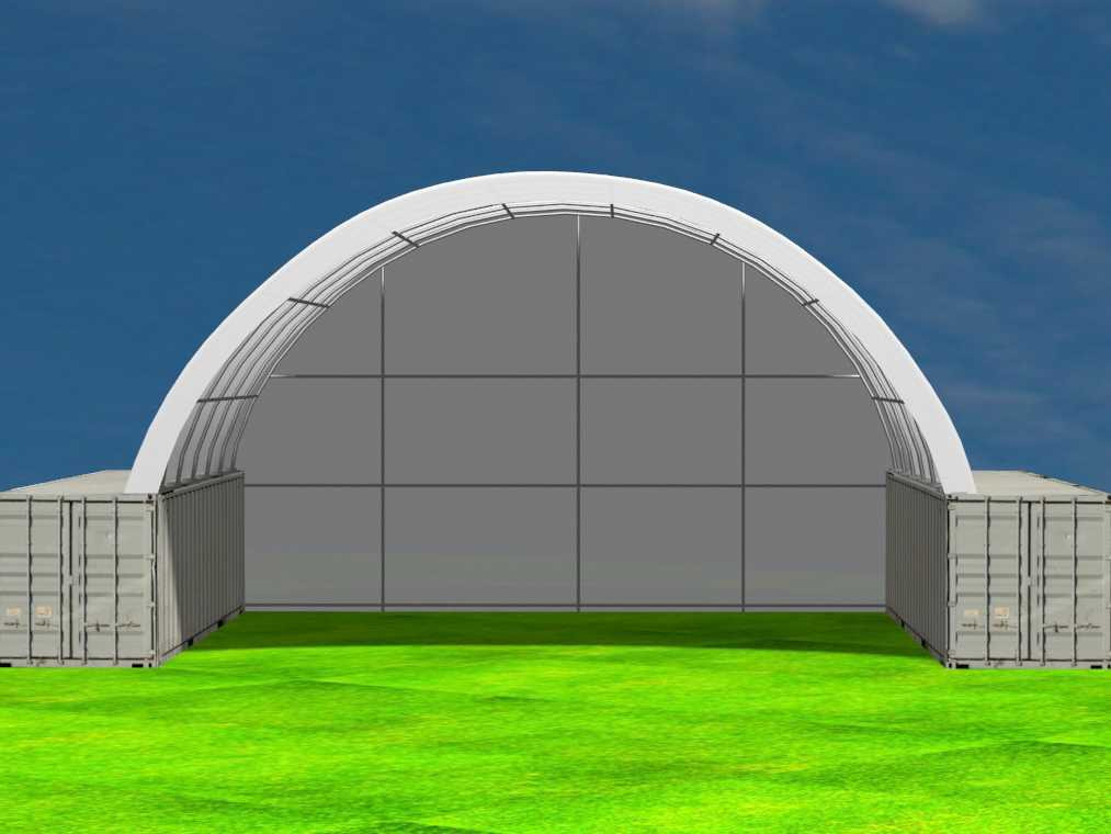 Rhino-Cross-Shelter C4040E - 12x12x4,5 m met eind zeil - Storage tank: picture 3 Rhino-Cross-Shelter C4040E - 12x12x4,5 m met eind zeil - Storage tank: picture 3