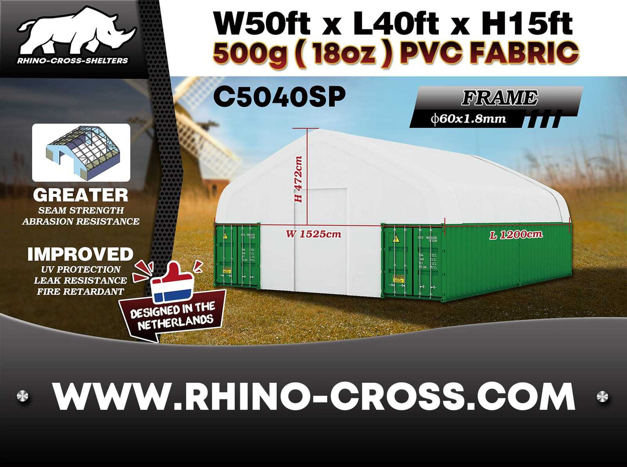 Rhino-Cross-Shelter C5040SP - 12x15,25x4,72 m - Storage tank: picture 5 Rhino-Cross-Shelter C5040SP - 12x15,25x4,72 m - Storage tank: picture 5