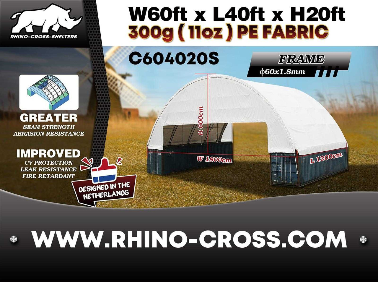 Rhino-Cross-Shelter C604020S 12x18x6m - Storage tank: picture 2 Rhino-Cross-Shelter C604020S 12x18x6m - Storage tank: picture 2