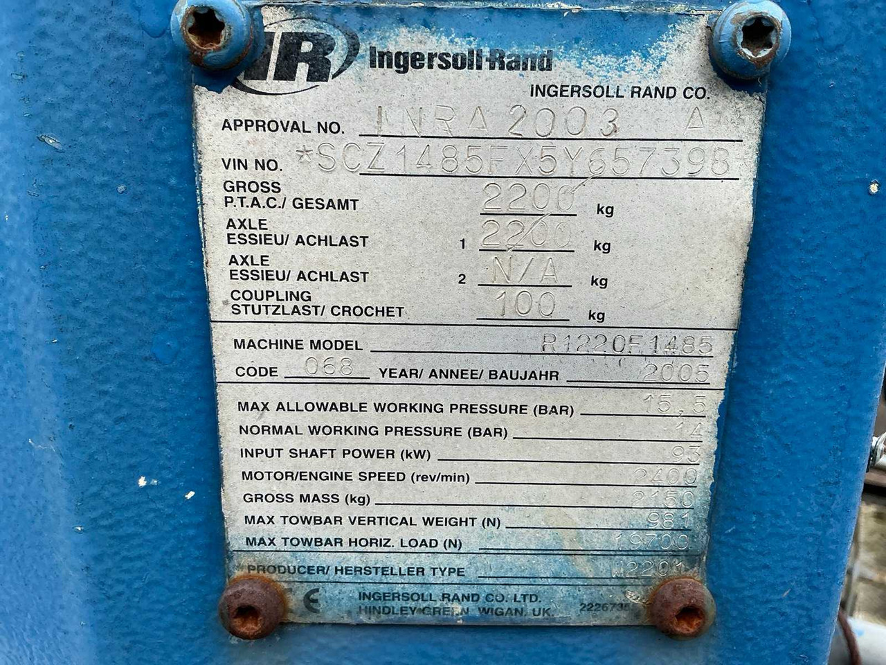 Trailer 2008 HAPERT K2700 TRAILER WITH IG COMPRESSOR: picture 26 Trailer 2008 HAPERT K2700 TRAILER WITH IG COMPRESSOR: picture 26