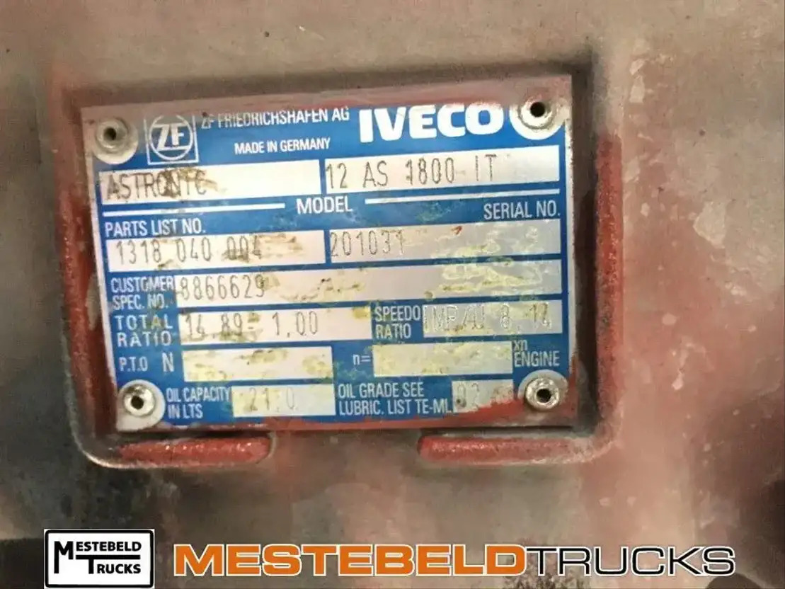 Iveco Versnellingsbak 12 AS 1800 IT - Gearbox and parts for Truck: picture 3 Iveco Versnellingsbak 12 AS 1800 IT - Gearbox and parts for Truck: picture 3