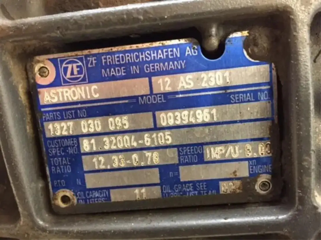 MAN Versn bak 12 AS 2301 OD - Gearbox and parts for Truck: picture 1 MAN Versn bak 12 AS 2301 OD - Gearbox and parts for Truck: picture 1