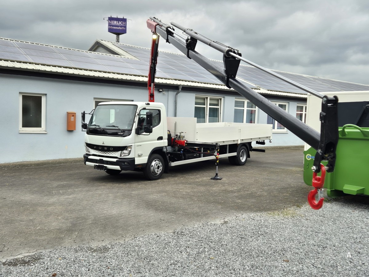 FUSO FUSO 9C18 Canter Alu Pritsche 5.5m Kran 3x hydr. - Open body delivery van: picture 1 FUSO FUSO 9C18 Canter Alu Pritsche 5.5m Kran 3x hydr. - Open body delivery van: picture 1