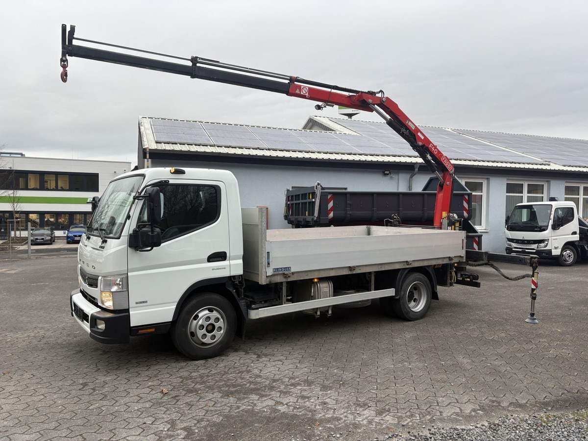 FUSO FUSO 9C18 Canter Pritsche 3.8m Kran 2x hydr. - Open body delivery van: picture 1 FUSO FUSO 9C18 Canter Pritsche 3.8m Kran 2x hydr. - Open body delivery van: picture 1