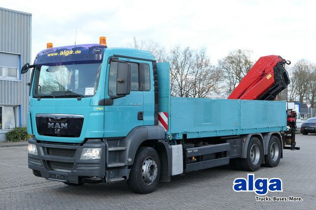 MAN 26.400 TGS BL, Kran HMF 4220 K4, Funk, Container - Dropside/ Flatbed truck, Crane truck: picture 1 MAN 26.400 TGS BL, Kran HMF 4220 K4, Funk, Container - Dropside/ Flatbed truck, Crane truck: picture 1