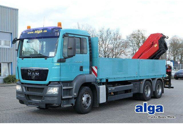 MAN 26.400 TGS BL, Kran HMF 4220 K4, Funk, Container - Dropside/ Flatbed truck: picture 1 MAN 26.400 TGS BL, Kran HMF 4220 K4, Funk, Container - Dropside/ Flatbed truck: picture 1