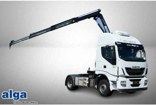 Iveco 460 Stralis 4x2, Kran HMF 1320K3, Hydr., Klima - Tractor unit: picture 1 Iveco 460 Stralis 4x2, Kran HMF 1320K3, Hydr., Klima - Tractor unit: picture 1