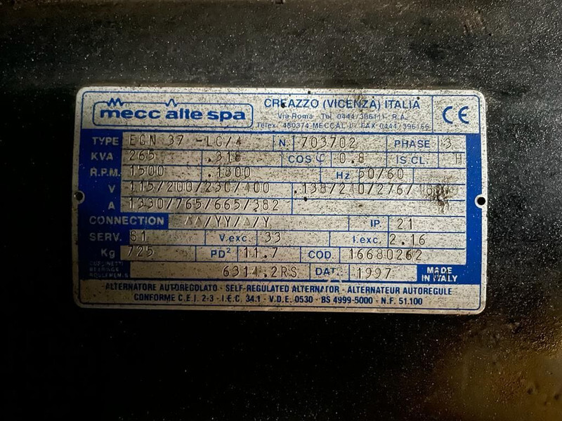 Atlas-Copco QAS 265 Silent 265 kVA generatorset - Generator set: picture 4 Atlas-Copco QAS 265 Silent 265 kVA generatorset - Generator set: picture 4