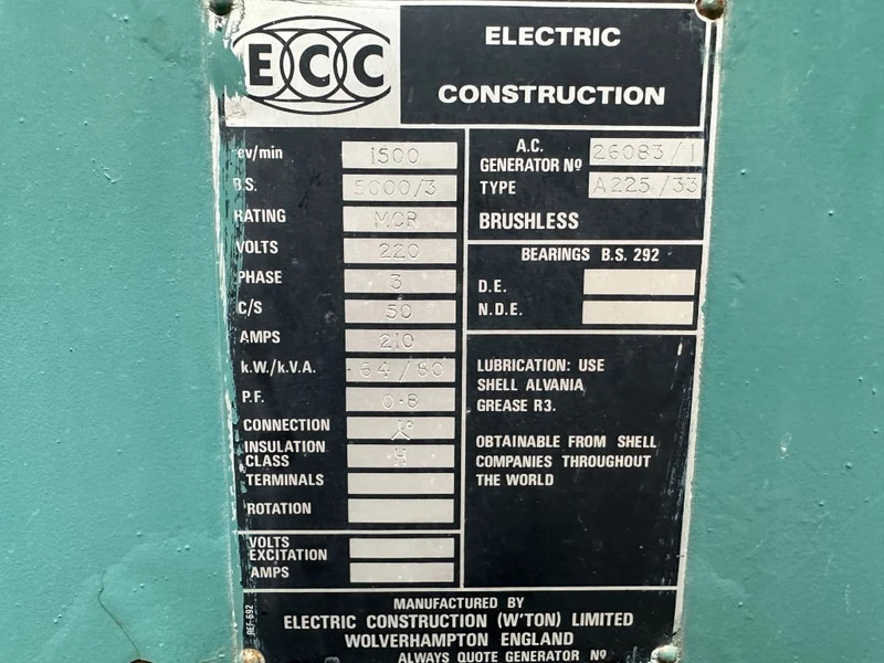 Generator set Dorman 6DAT 80 kVA generatorset ex Emergency 24 hours Noodstroom Aggregaat: picture 6