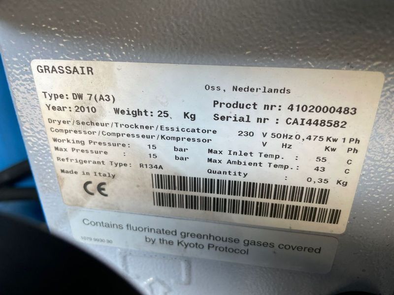 Grassair DW 7 Luchtdroger, 1200 L / min. 15 Bar Air Dryer - Air compressor: picture 3 Grassair DW 7 Luchtdroger, 1200 L / min. 15 Bar Air Dryer - Air compressor: picture 3