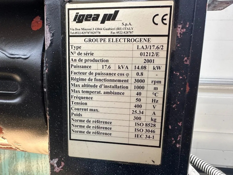 Lombardini 9LD 561-2 Mecc Alte Spa 16 kVA generatorset - Generator set: picture 5 Lombardini 9LD 561-2 Mecc Alte Spa 16 kVA generatorset - Generator set: picture 5