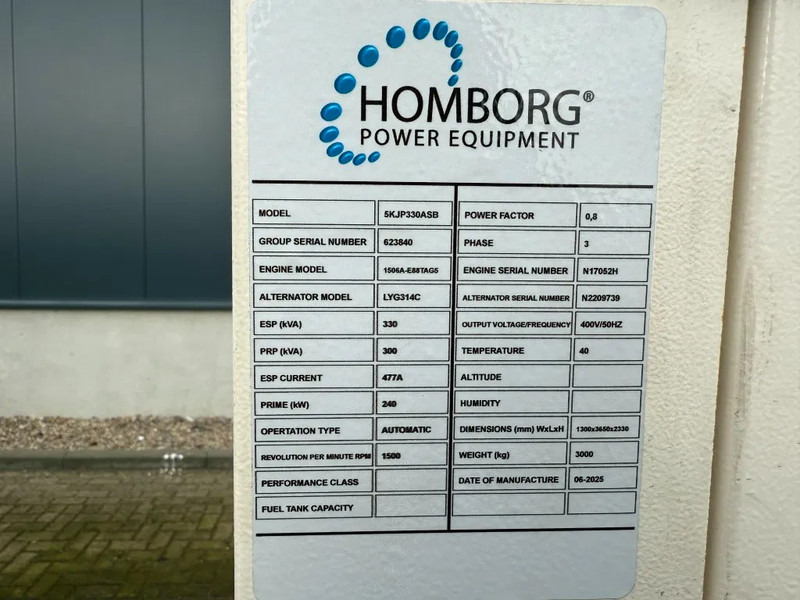 Perkins 1506A - E88TAG5 Silent 330 kVA Noodstroom generatorset aggregaat New ! - Generator set: picture 3 Perkins 1506A - E88TAG5 Silent 330 kVA Noodstroom generatorset aggregaat New ! - Generator set: picture 3