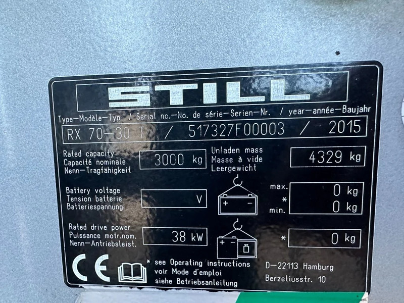 Still RX 70-30 T 3 ton Duplex Sideshift LPG Heftruck - LPG forklift: picture 4 Still RX 70-30 T 3 ton Duplex Sideshift LPG Heftruck - LPG forklift: picture 4