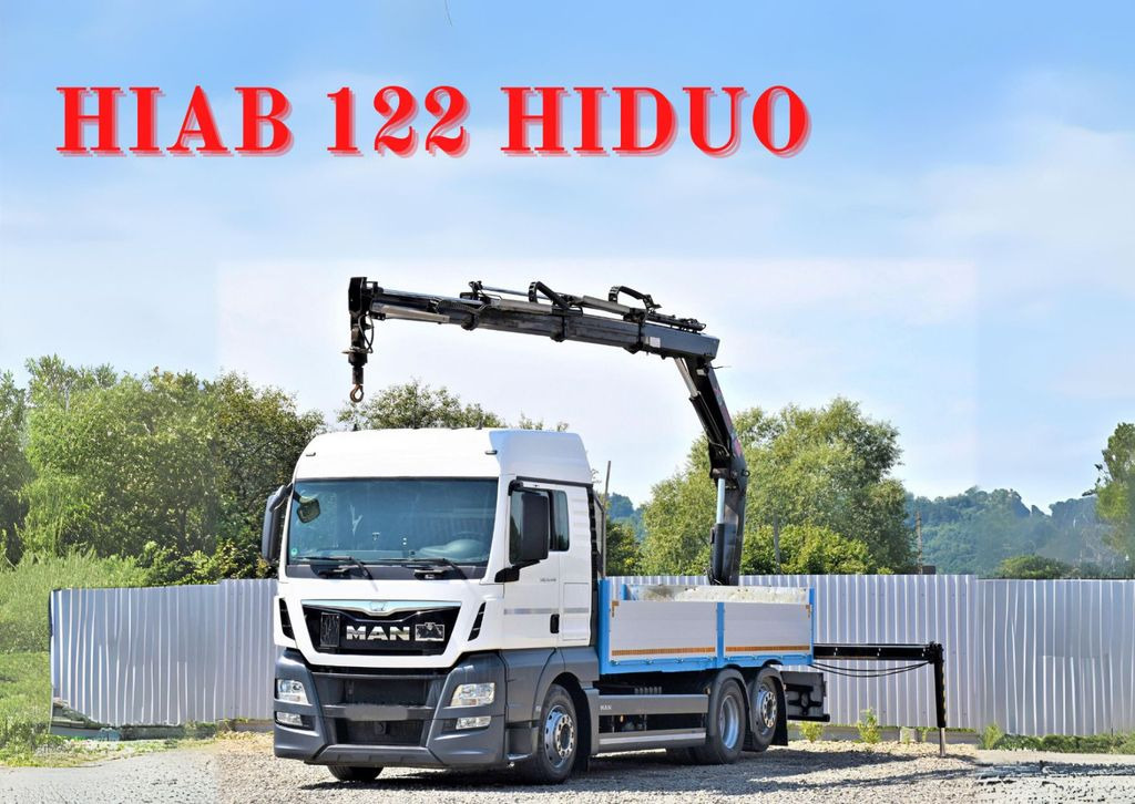MAN TGX 26.440 Pritsche 6,20 m+HIAB 122 HIDUO/FUNK - Crane truck: picture 1 MAN TGX 26.440 Pritsche 6,20 m+HIAB 122 HIDUO/FUNK - Crane truck: picture 1
