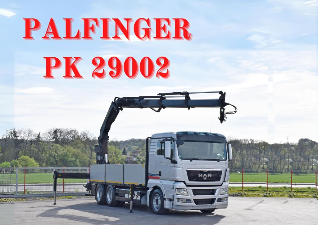 MAN TGX 26.440 Pritsche 6,40 m* PK 29002+FUNK *6x4 MAN TGX 26.440 Pritsche 6,40 m* PK 29002+FUNK *6x4 - Crane truck: picture 1 MAN TGX 26.440 Pritsche 6,40 m* PK 29002+FUNK *6x4 MAN TGX 26.440 Pritsche 6,40 m* PK 29002+FUNK *6x4 - Crane truck: picture 1
