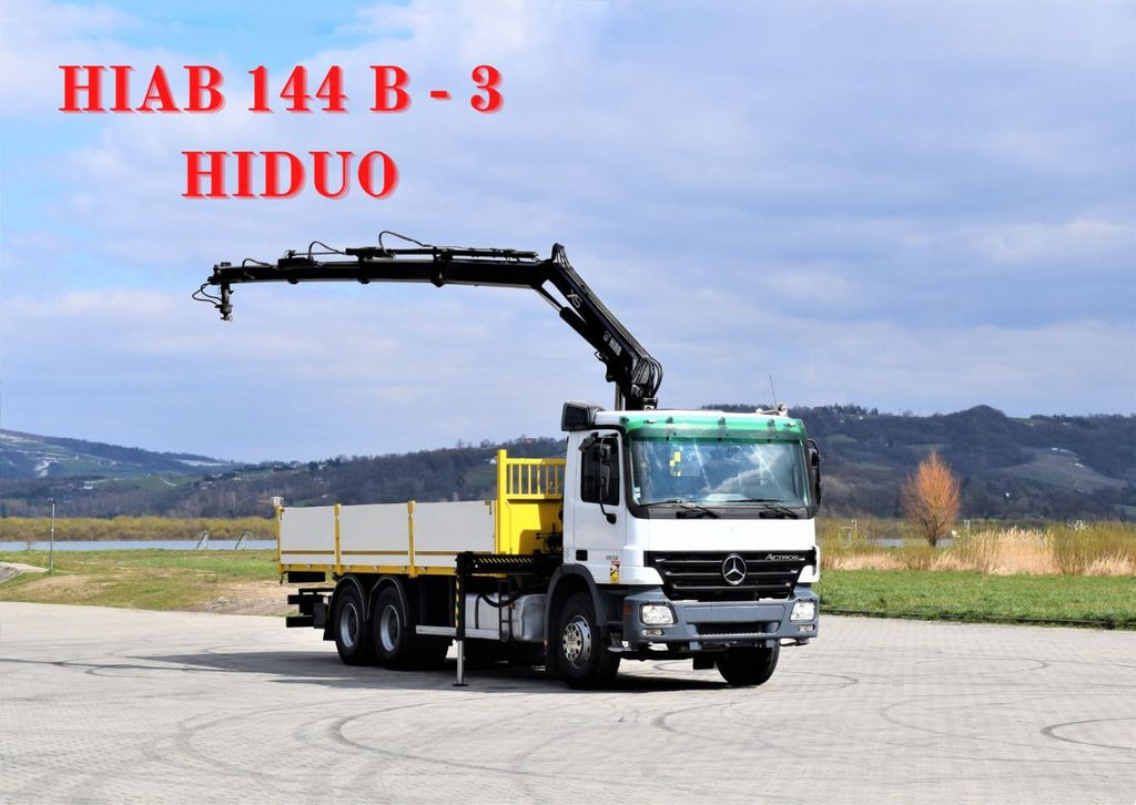 Mercedes-Benz ACTROS 2632 * HIAB 144B-3HIDUO+FUNK / 6x4 Mercedes-Benz ACTROS 2632 * HIAB 144B-3HIDUO+FUNK / 6x4 - Crane truck, Dropside/ Flatbed truck: picture 1 Mercedes-Benz ACTROS 2632 * HIAB 144B-3HIDUO+FUNK / 6x4 Mercedes-Benz ACTROS 2632 * HIAB 144B-3HIDUO+FUNK / 6x4 - Crane truck, Dropside/ Flatbed truck: picture 1