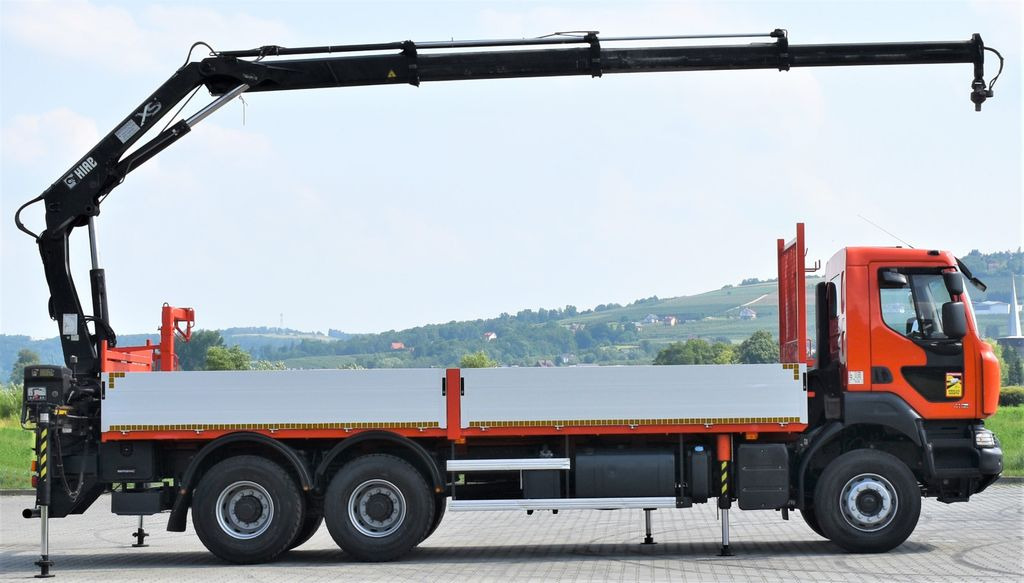 Renault KERAX 410 * HIAB 144 B-3 HIDUO / 6x4 * TOP - Crane truck, Dropside/ Flatbed truck: picture 5 Renault KERAX 410 * HIAB 144 B-3 HIDUO / 6x4 * TOP - Crane truck, Dropside/ Flatbed truck: picture 5