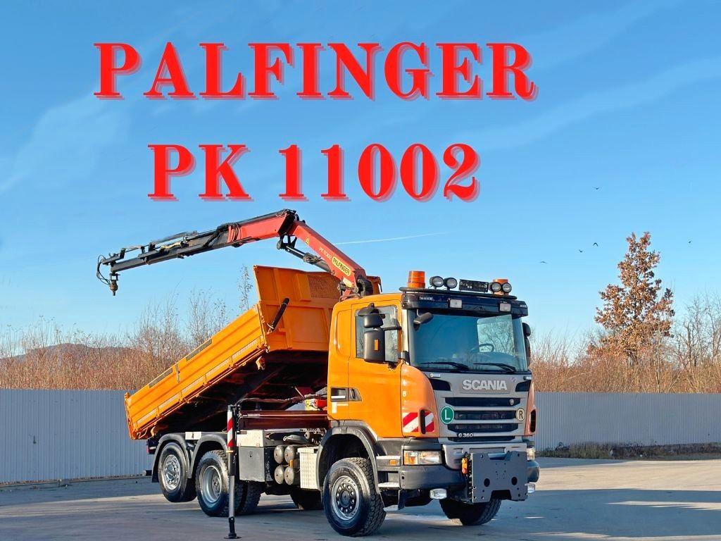 Scania G 360 * KIPPER 4,60m * PALFINGER PK 11002/ 6x6 - Crane truck: picture 1 Scania G 360 * KIPPER 4,60m * PALFINGER PK 11002/ 6x6 - Crane truck: picture 1
